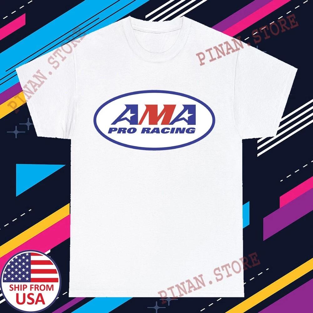 AMA Pro Racing American Motocross Men's White Grey Size S-5XL