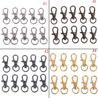 Карабин с кольцом для брелоков, поделок, изготовления браслетов. 10 штук