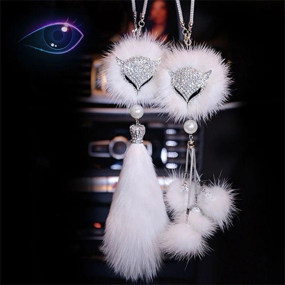 Ornament Car Pendant Crystal Rearview Mirror Pendant Fashion Car Hanging Ornament  Women Girls
