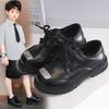 Boys' Leather Shoes Spring and Autumn New Korean Style British Style Black Soft End Primary School Student Campus Performance Shoes