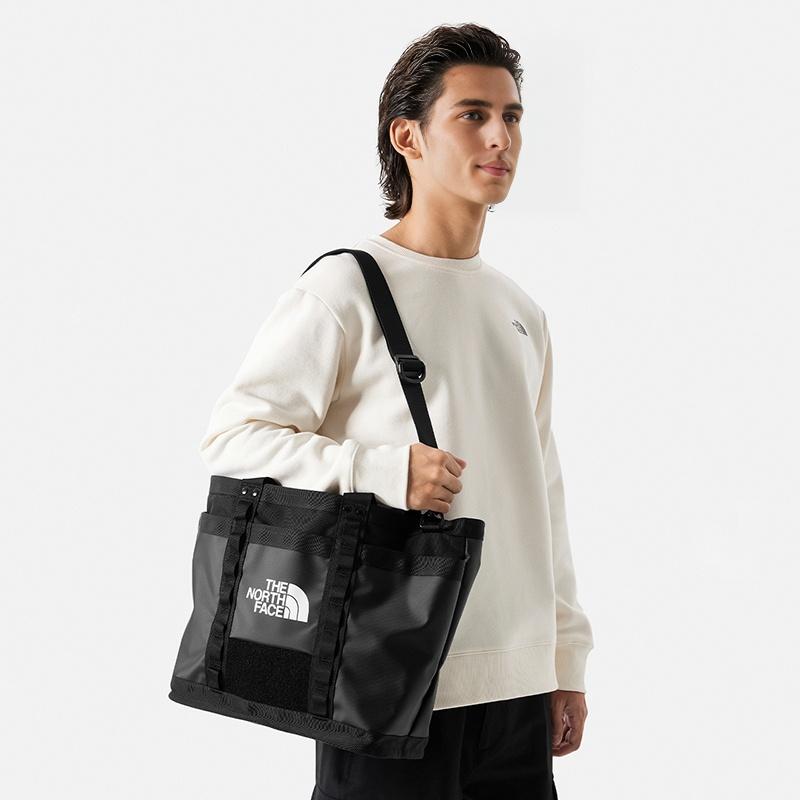 The North Face Повседневная вместительная сумка-тоут Сумка для покупок Нейлоновая Ручная/Наплечная сумка Обычная Унисекс Пара Унисекс сумки-тоут Черная 3KZU-KX7