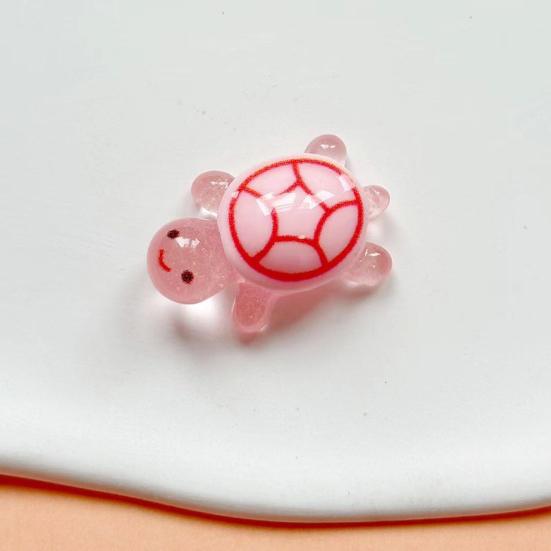 20 шт. Миниатюрная светящаяся фигурка черепахи, светящаяся в темноте, маленькая красочная модель черепахи, миниатюрная статуэтка животного из смолы, украшение, сувениры для вечеринки