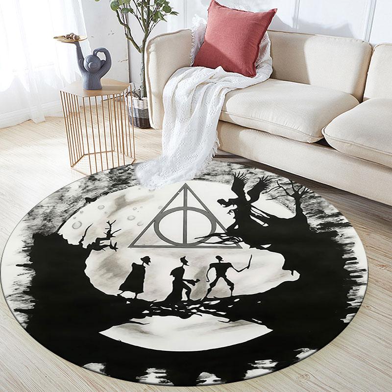 Harry Potter2,Round Area Rug,Carpet Rug for Living Room Bedroom Sofa Playroom Decor,Non-slip Floor Mat