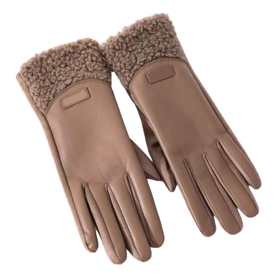 2 шт. Женские перчатки из искусственной кожи Водонепроницаемые Ветрозащитные Сенсорные Уличные Велосипедные перчатки Зимние Теплые Толстые Термоперчатки