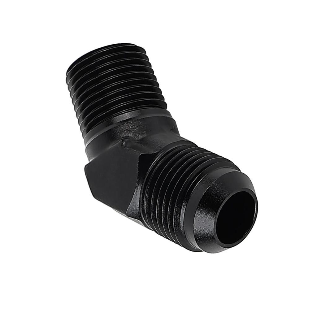 10AN Наружная резьба под развальцовку на 1/2" NPT трубная резьба 45-градусный фитинг-адаптер Материал - алюминиевый сплав