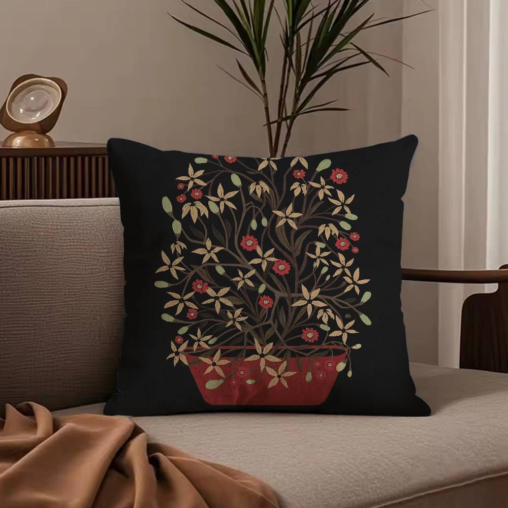 Vintage vase print Pillow Case null