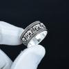 Elephant Design Band Ring, Unisex Spinner Ring, Unique Meditation Ring, 925 Sterling Silver Jewelry Handmade Gift, Boho Spinner Ring For Her