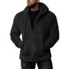 QICED Autumn Men's Fleece Cardigan Hooded Jacket
