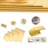 2pcs Brass Copper Plate No Scratches, Thickness 0.5/0.8/1.0/1.5mm Brass Sheet for DIY Craft Making CNC Frame Model Mould DIY Contruction Brass Pad