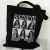 KATSEYE Canvas Tote Bag Retro Girl Group Print Large Capacity Shoulder Bag Handbag Fashion Versatile Shopping Tote 60123-5