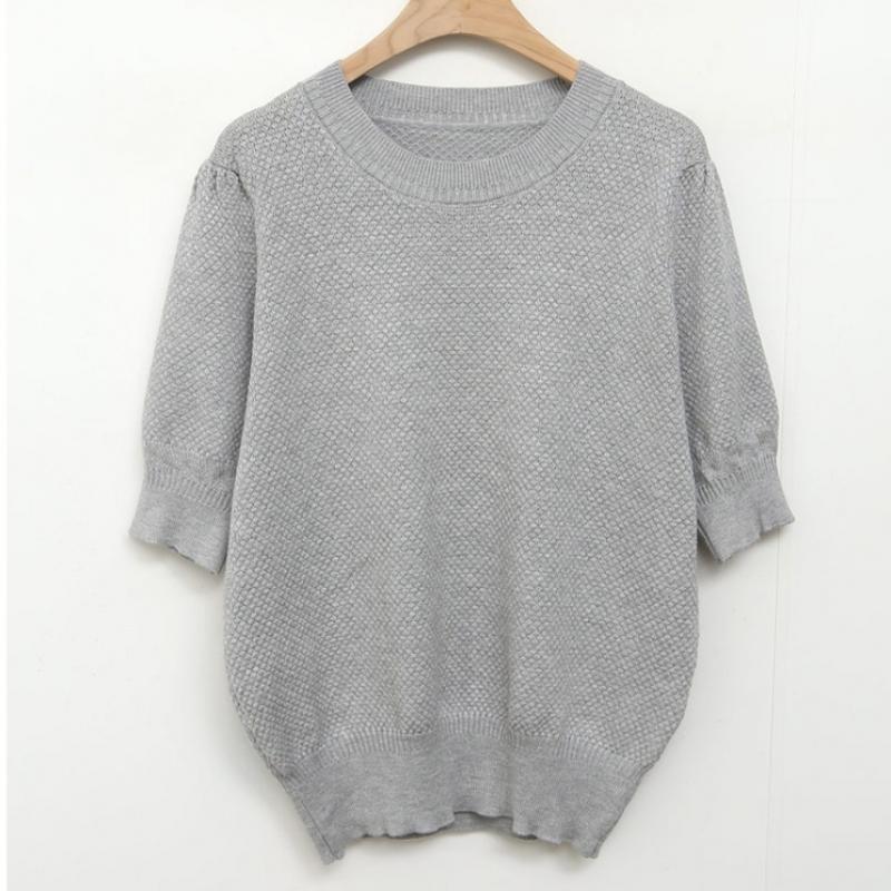 Shop Women S Round Honeycomb emboSSed ShorT Sleeve KniT T ShirT violeT Dgb Wkn