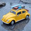 1:24 Модифицированный кемпинг-автомобиль Volkswagen Beetle Металлический литой модель автомобиля Украшение для дома и рабочего стола компьютера Праздничные украшения