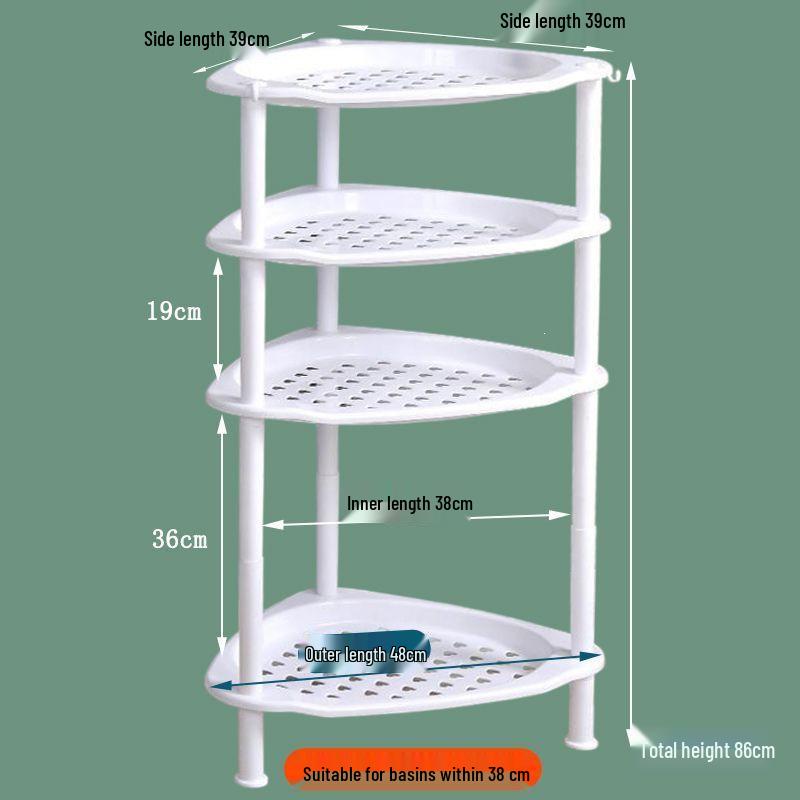 Multi-Layer Floor-Standing Kitchen Rack: Fruit, Vegetable, Pot, Basket, Bowl, Plate and Seasoning Organizer for Home & Bathroom.