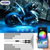 RGB LED Atmosphere Ambient Light Kit APP Music Control Гибкая водонепроницаемая неоновая лента для автомобиля мотоцикла Декоративная лампа 12 В
