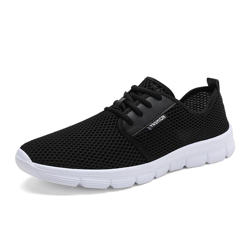 New Summer Men'S Shoes Breathable Running Shoes Lightweight Lace-Up Non-Slip Sports Tennis Shoes Fashionable Blade Sneakers