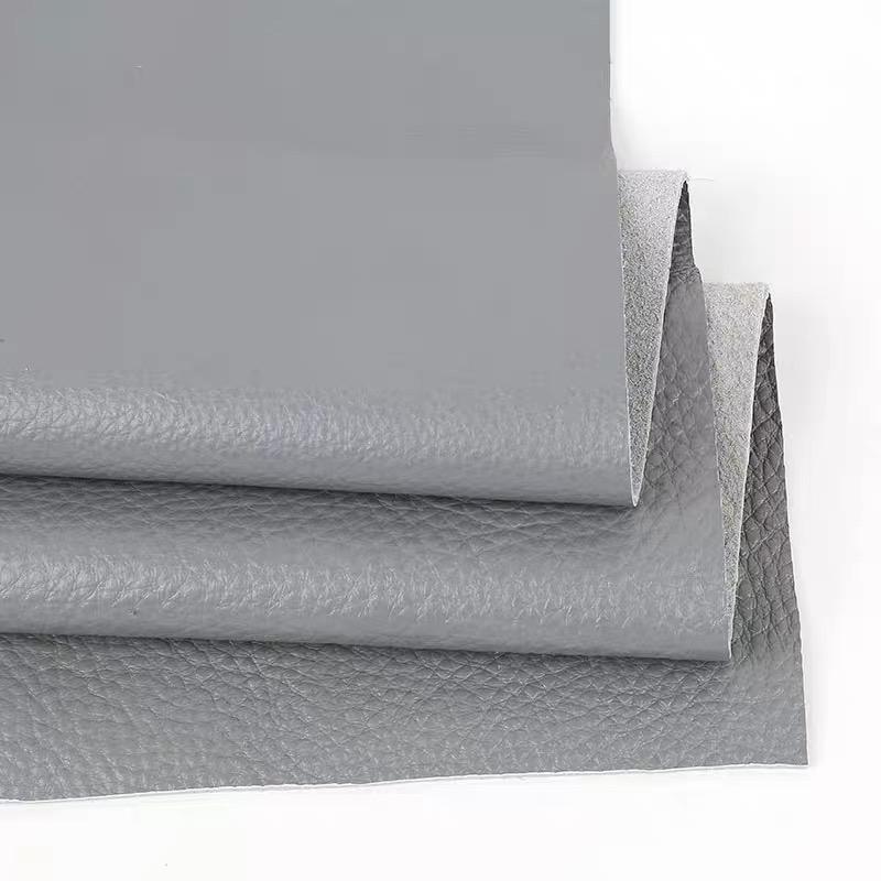 Handmade DIY full-piece sofa seats and car seat cushions made of genuine leather, featuring a deep and light gray pattern, with
