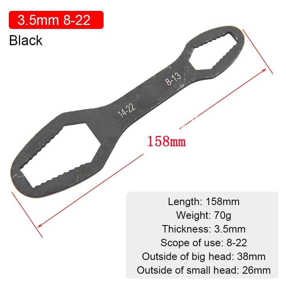 8-22mm Adjustable Bicycle Car Hand Tool Repair Tools Universal Wrenches Double-Head Wrench Spanner