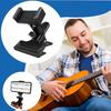 Guitar Phone Mount, Phone Clamp Mount - Non-Slip Live Broadcast Bracket Clip | Stable Phone Stand, Phone Clamp Mount for Guitar, Bass, Cello