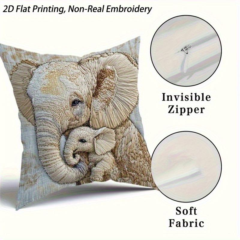 Square Pillow Cover With Zipper Closure, Machine Washable - Perfect For Independence Day Sofa Decor, Living Room, Bedroom, Dorm