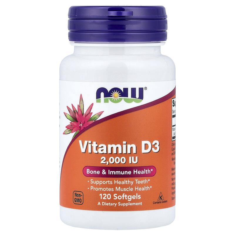 Vitamin D3, 2,000 IU, 120 Softgels