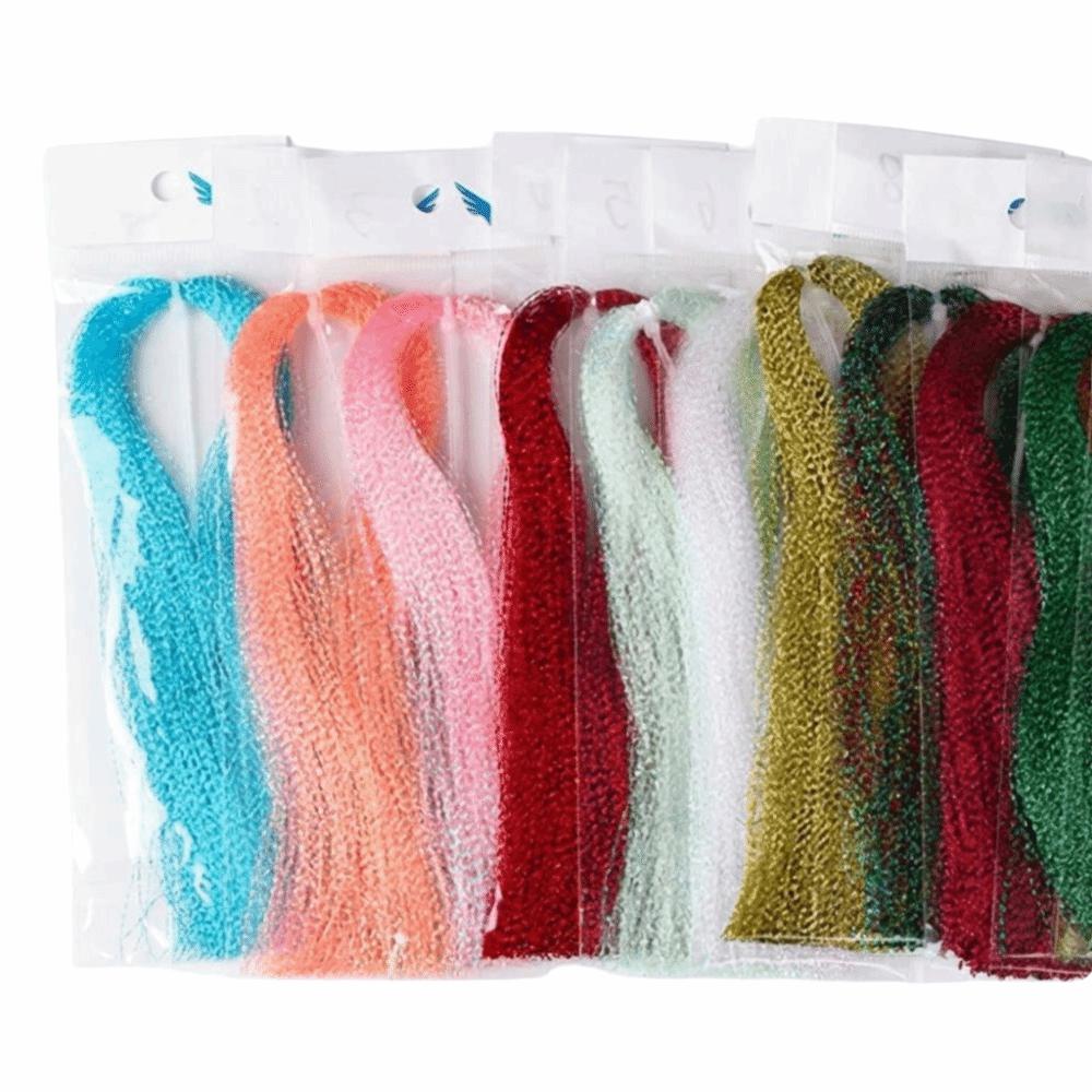 10 Packs 35cm Fly Fishing Tying Material 10 Colors Fishing Lure Tying Material Fly Fishing Tools