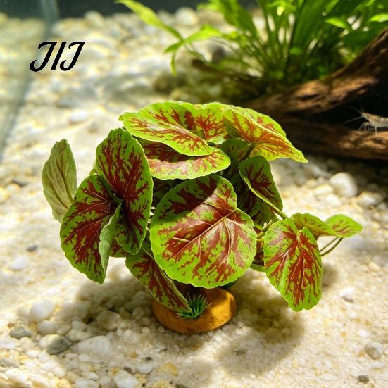 Terrarium Greenery Decor Artificial Reptile Plant, Waterproof PVC Simulation with Weighted Base, Habitat for Geckos Lizards Spiders And Scorpions