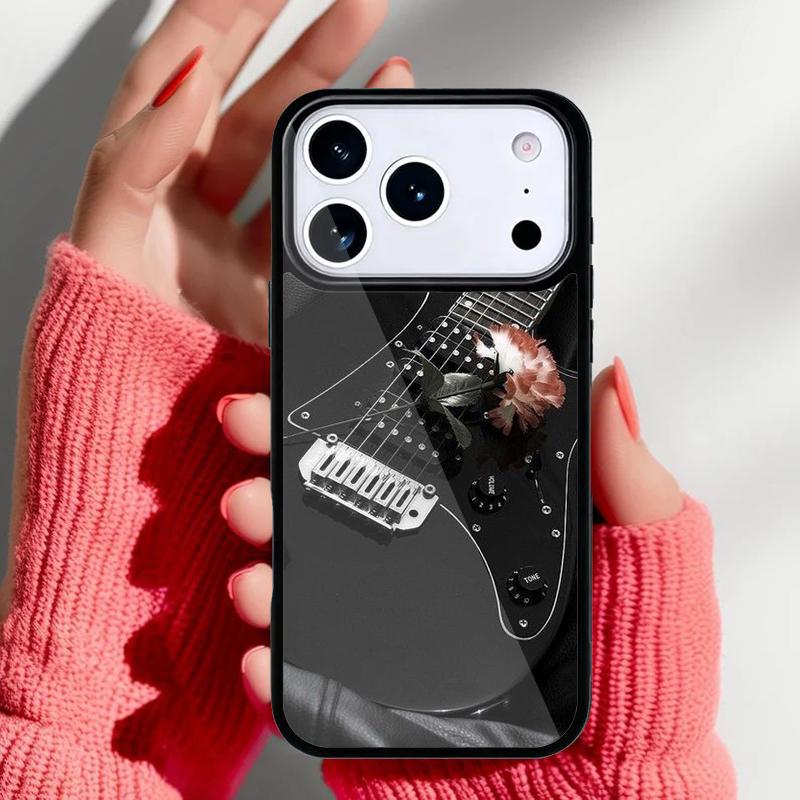 Vintage Music Guitars Phone Case for iPhone 17 Air 16e 15 14 13 Pro Max Back Cover for 12 11 Pro Coque