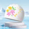 Swimming Caps Fashion Printed Waterproof Silicone Swim Caps Large Size Ear Protection Adult Swim Caps Swimming Pool Accessories