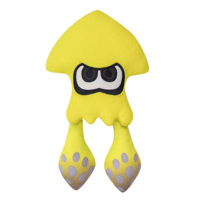 Sanei Boeki Splatoon 3 ALL STAR COLLECTION Кальмар (S) Желтая плюшевая игрушка, Ш13 x Г4 x В22см, SP30