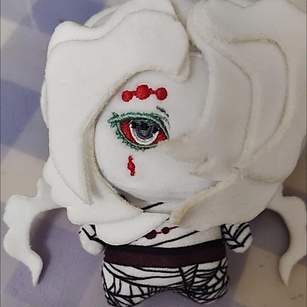 10Cm Mini Kimetsu No Yaiba Rui Plush Doll Cute Pendant Funny Rui Stuffed Doll Keychain Toys Fans Birthday Easter Gift Collect