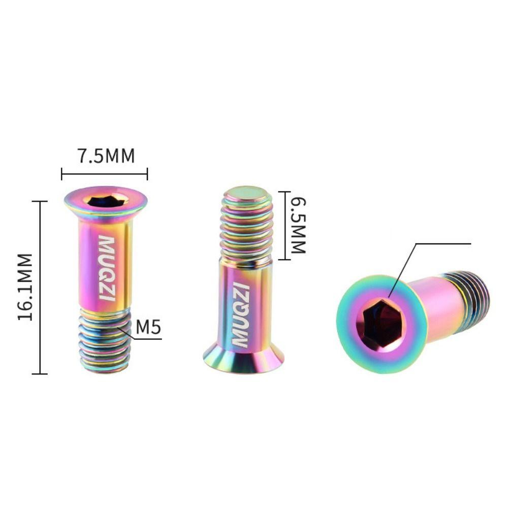 2PCS Titanium Zinc Zinc Alloy Rear Derailleur Jockey Wheel Screws Bicycle Rear Guide Wheel Screw  MTB