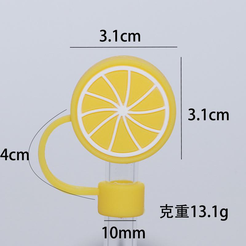 Fruit Silicone Straw Cover for Stanley Cup Accessories Straw Topper for Tumblers Straw Cap Stopper Reusable Straws Tip Lids