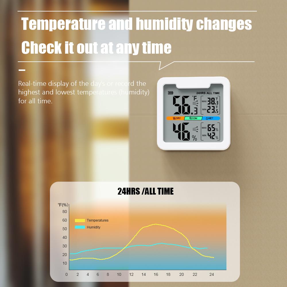 Large Display Hygrometer Innen Digitale Luftfeuchtigkeitsmesser Indoor Thermometer Humidity Monitor Factory Price B2B