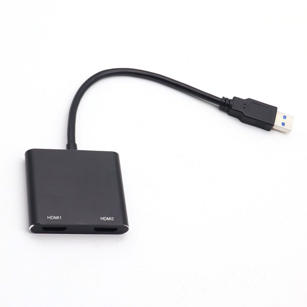 Конвертер USB 3.0 в HDMI USB в двойной HDMI Конвертер Один в два Расширенный конвертер Видеоконвертер Подключи и работай Алюминиевый сплав