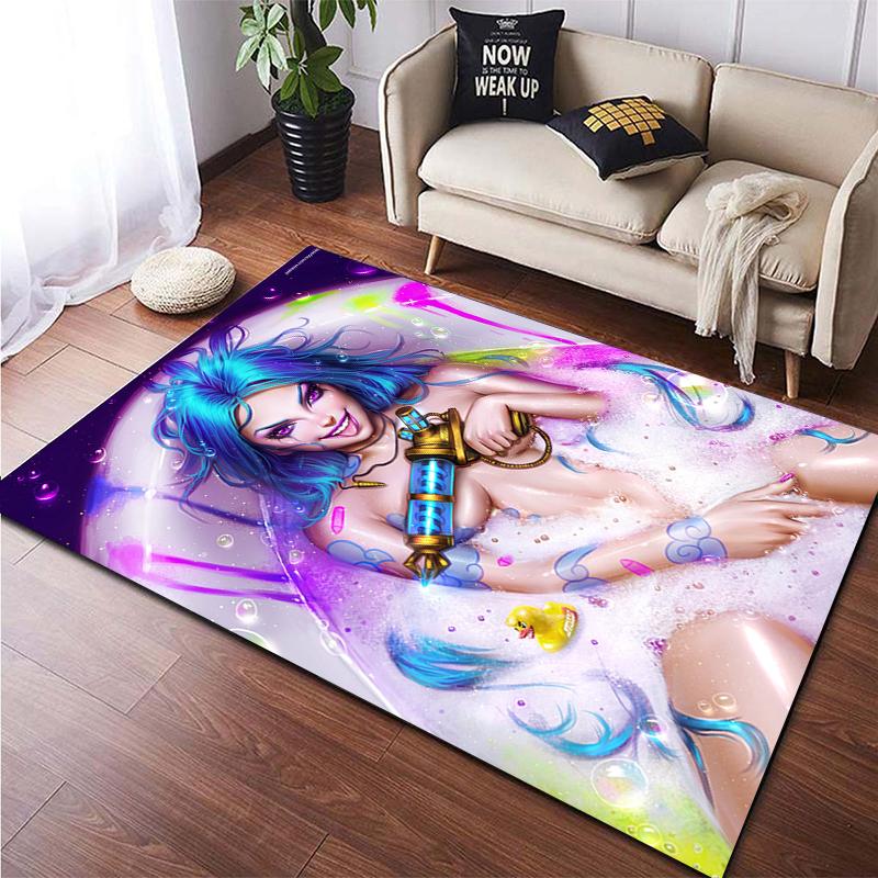 Сексуальный аниме-девушка с принтом, креативный узор, нескользящий ковер на заказ, гостиная, спальня, игровая комната, комната для просмотра фильмов