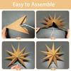 5 Pcs 9-Pointed Star Paper Lantern 12 Inch 3D Christmas Paper Star Ceiling Hanging Ornament for Wedding Xmas Party Home Decoration