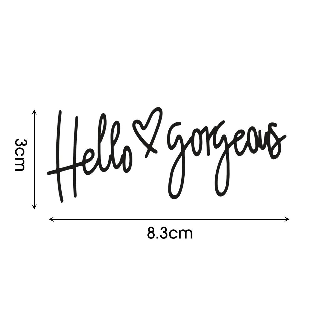 Hello Gorgeous Hello Gorgeous Car Sticker Hello Gorgeous Decals  Theme Styling Decorative