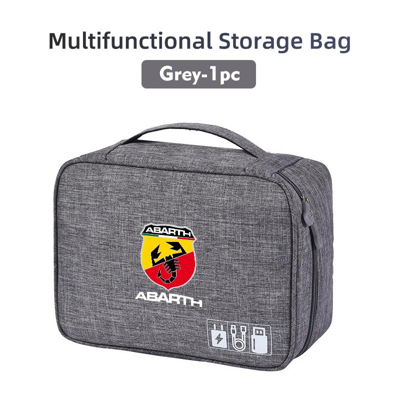 Portable USB Data LineTravel Cable Organizer Cable Storage Bag For Abarth Fiat Grande Punto Tipo Stilo Ducato Palio 500x V3