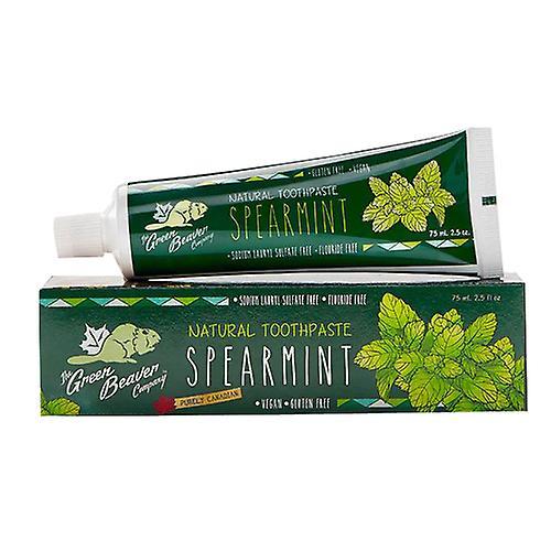 Green Beaver Natural Toothpaste, Spearmint 2.5 fl oz (Pack of 4)
