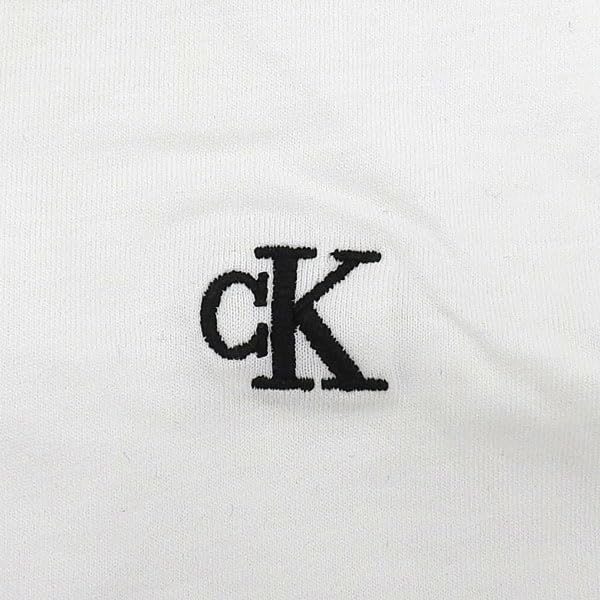 Футболка с коротким рукавом J20J212883 [Calvin Klein] Женская, Вырез, Рукав, Хлопок, Дизайн с одной деталью, (БЕЛЫЙ/С) [Элемент]