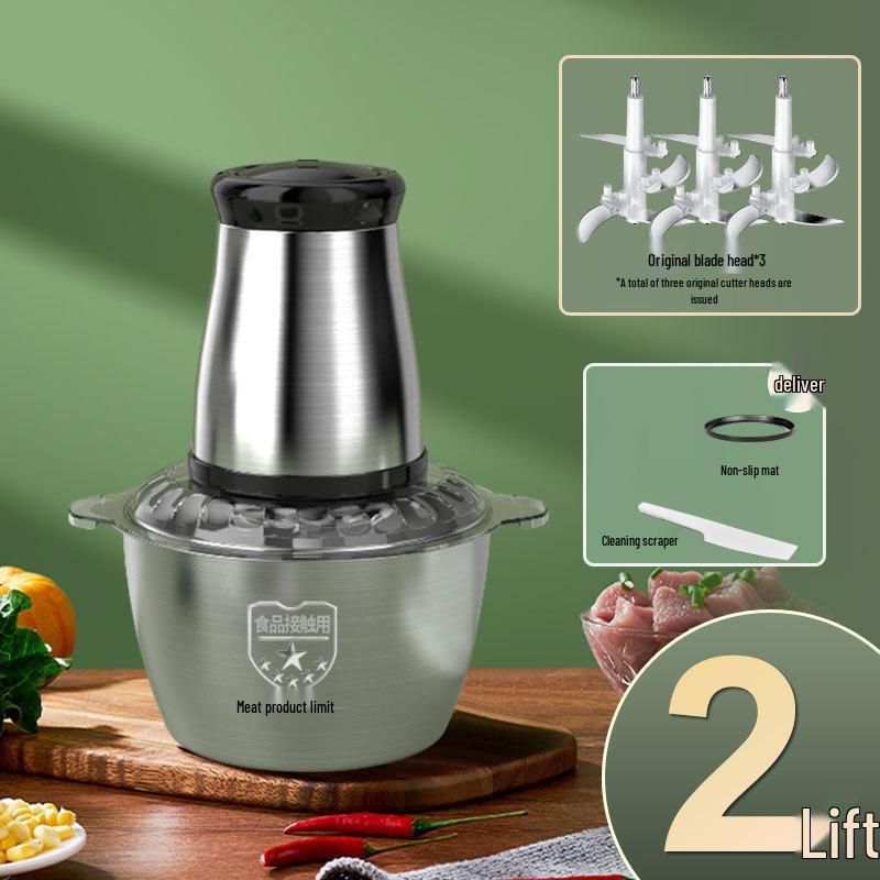 Stainless Steel Meat Grinder & Mixer for Dumplings, Large Capacity Automatic Cooking Machine