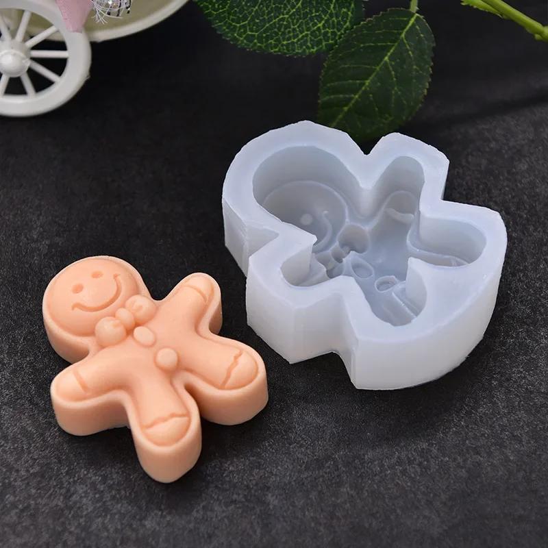 Gingerbread Man Silicone Mold New Gingerbread Sugar Cake DIY Candle Making Supplies Mould Festival Gifts Christmas Decoraions