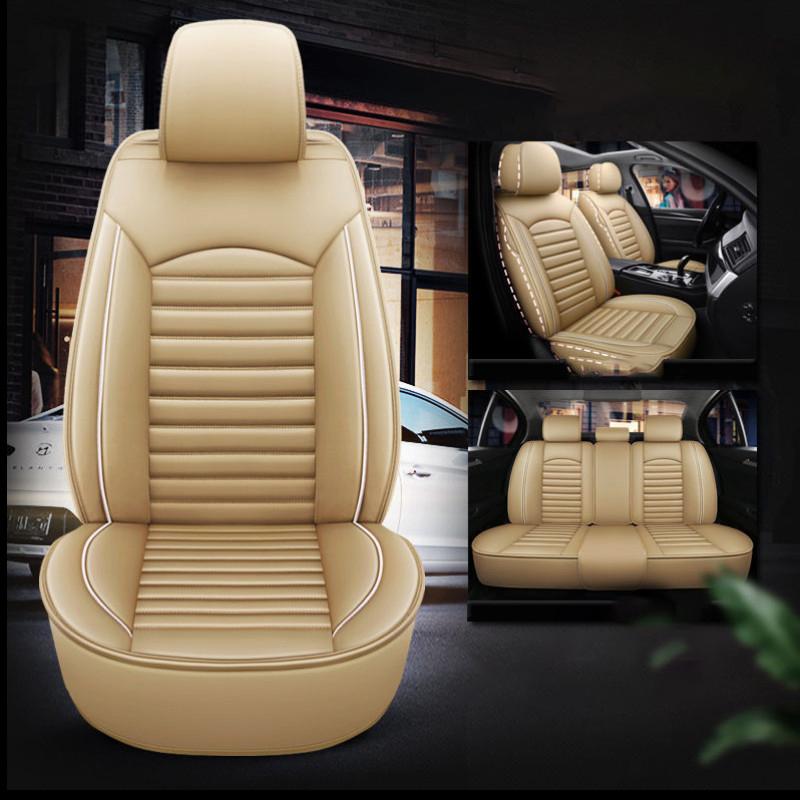 Чехол на автомобильное сиденье премиум-класса из искусственной кожи, водонепроницаемая подушка для автомобильного сиденья, универсальная 5-местная защита автомобильного стула, мягкая подушка
