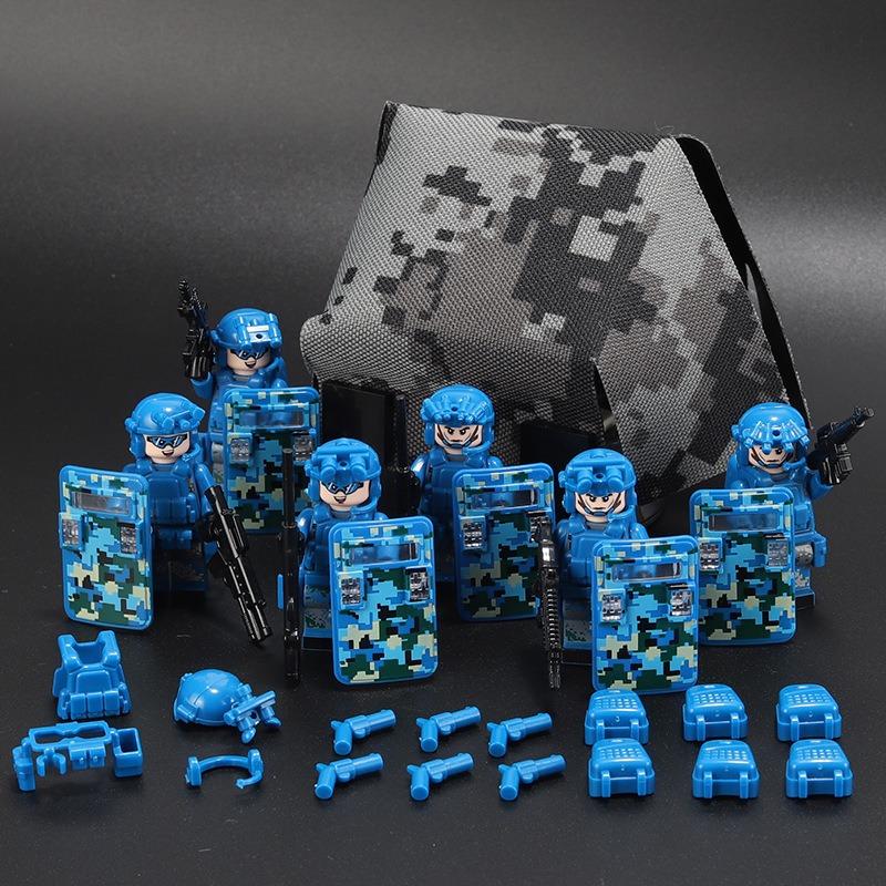 Peacekeeping and Riot Control Teams, Police, Special Forces, Soldiers, Military Figures, Children, Assembled Toys, Building Toys, Gifts
