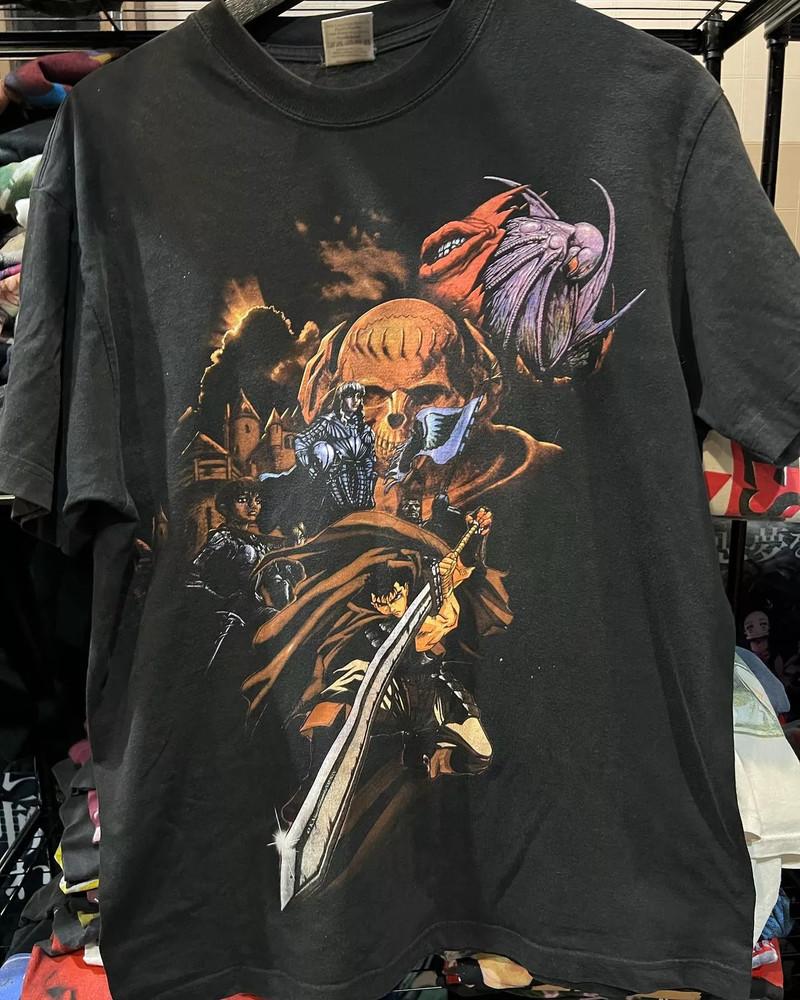 Berserk Anime Japanese Black Cotton T Shirt Full Size S5XL TT761 Unisex T-Shirt