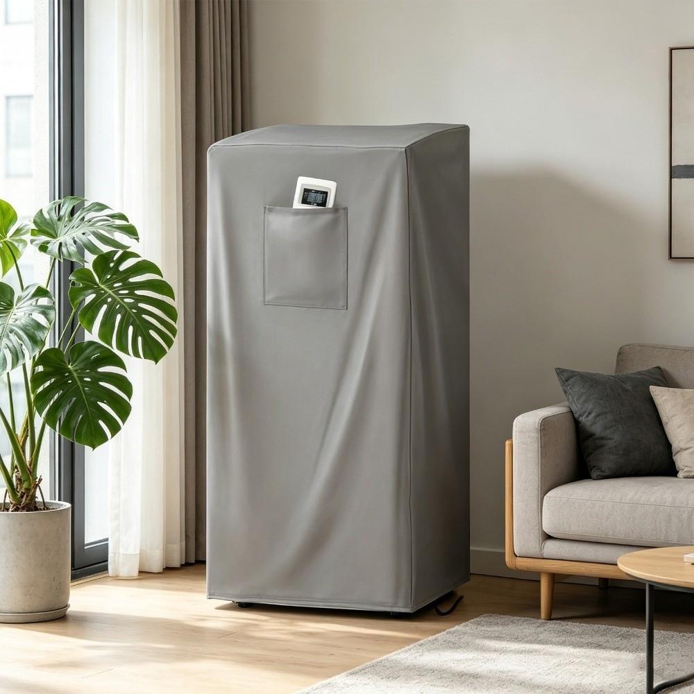 300D Oxford Cloth Mobile AC Unit Cover Drawstring Bottom Dustproof Cover For Mobile AC Unit