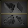 Black 2X Front Bumper Tow Hook Cover Replacement Set For Toyota Yaris 2012-2014
