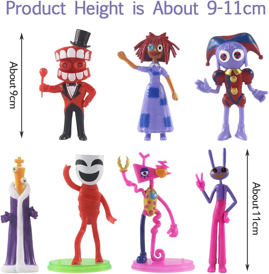 Фигурки Цифровой цирк набор фигурок 7шт The Amazing Digital Circus 9-11 см