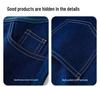 Maternity Dark Blue Wide-Leg Denim Jeans - Colorfast, Casual, Straight-Leg Support Pants for Spring.