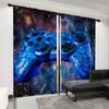 2 панели 3D геймпад оконные шторы игровая декорация киберпанк коллаж шторы для гостиной спальни кухни ванной комнаты